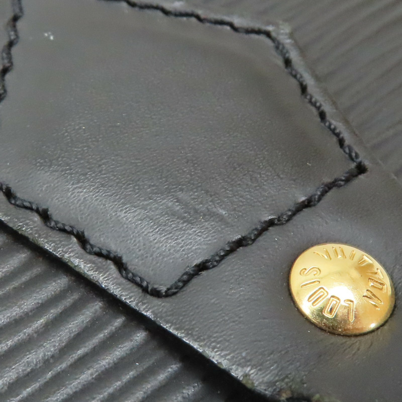 黑色 EPI 水波紋 牛皮 Sac Plat 手提包【LOUIS VUITTON LV 路易威登】 M59082-15