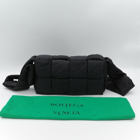 Bottega Veneta 寶緹嘉 Padded Tech Cassette 黑色 尼龍編織 斜背包 肩背包