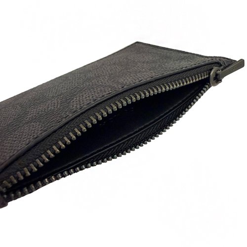 [全新] COACH C LOGO男款信用卡名片卡夾零錢包(黑灰)-4