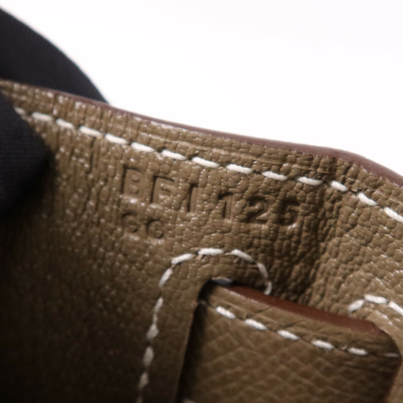 HERMES Epsom皮革Kelly 28 Sellier金扣手挽肩背兩用袋Etoupe-6