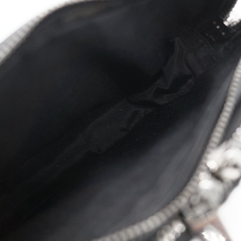 Dior迪奧Dior Oblique 藍色 米色提花帆布 附肩帶拉鍊小包 肩背包-13