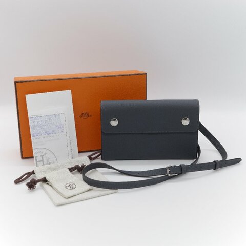 Hermès愛馬仕 Hermesnap 石板灰 Epsom 小牛皮錢包