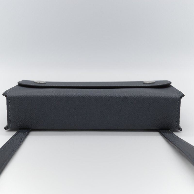 Hermès愛馬仕 Hermesnap 大象灰Epsom 小牛皮錢包 斜背包-5