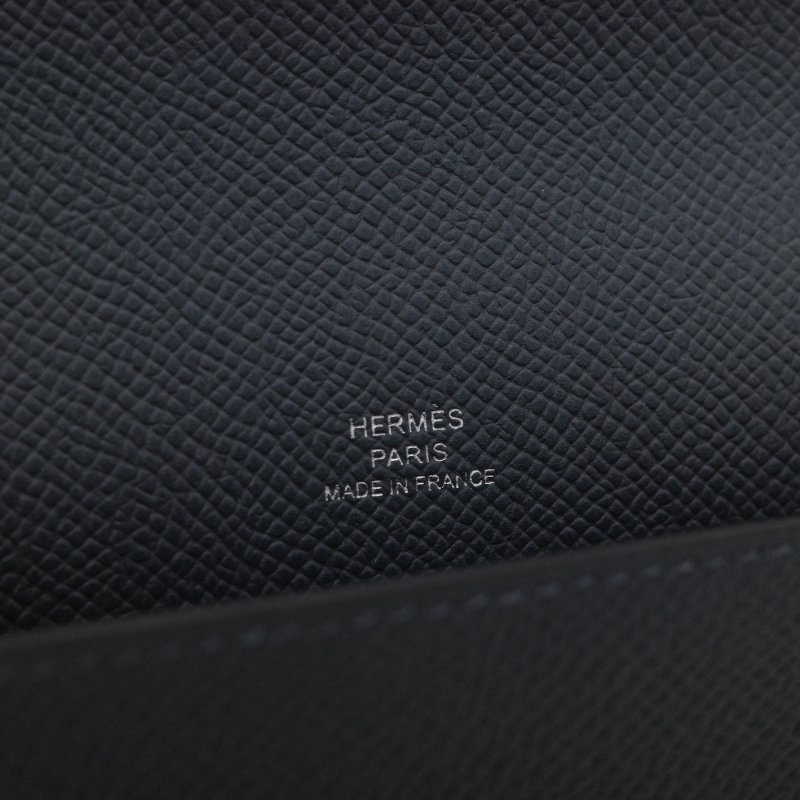 Hermès愛馬仕 Hermesnap 大象灰Epsom 小牛皮錢包 斜背包-9