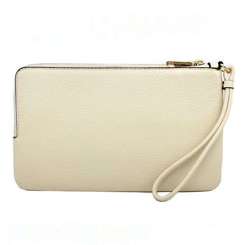 [全新] COACH C LOGO長夾式雙層大手拿包/零錢包(白)-2