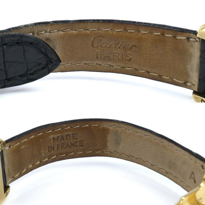 卡地亞鍍金 Must Tank Trinity 電池驅動女士腕錶-6