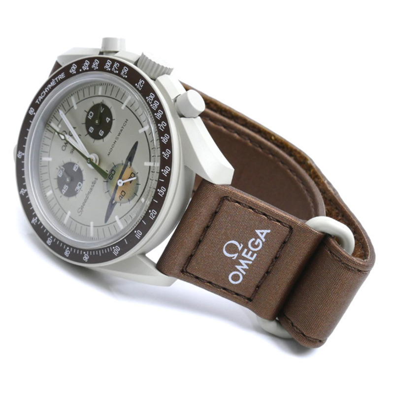 Swatch OMEGAxSwatch 電池驅動土星任務 SO33T100 超霸男士腕錶-3