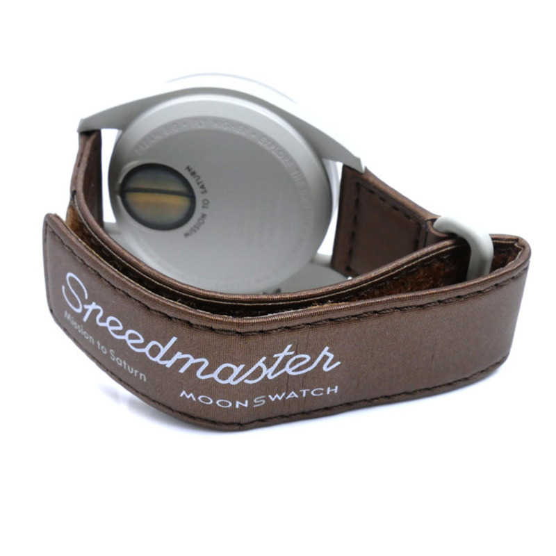 Swatch OMEGAxSwatch 電池驅動土星任務 SO33T100 超霸男士腕錶-5