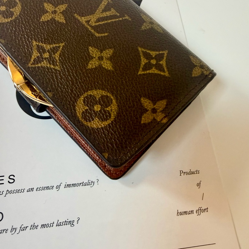 ✔️LV Louis Vuitton 路易威登 Monogram M61674 蝴蝶釦中夾-6