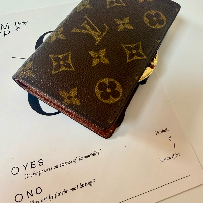 ✔️LV Louis Vuitton 路易威登 Monogram M61674 蝴蝶釦中夾-7