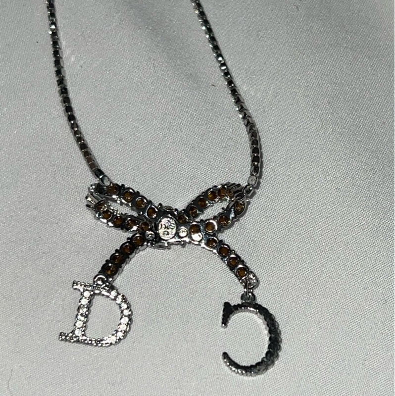 Dior vintage 滿鑽蝴蝶結項鍊 美到爆🩷🩷-13