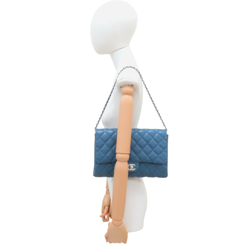 藍色羊皮 Coco 鍊帶 肩背包 A65051【CHANEL 香奈兒】 A65051-10