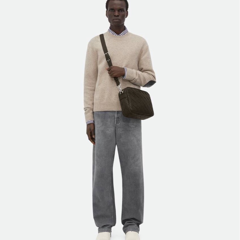 Bottega Veneta 男士 中號編織斜挎包均碼碼中號、29cm*7.5cm*19.5cm-3