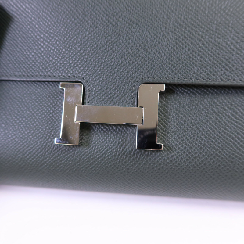 HERMES Epsom皮革Constance To Go銀扣肩背袋-9