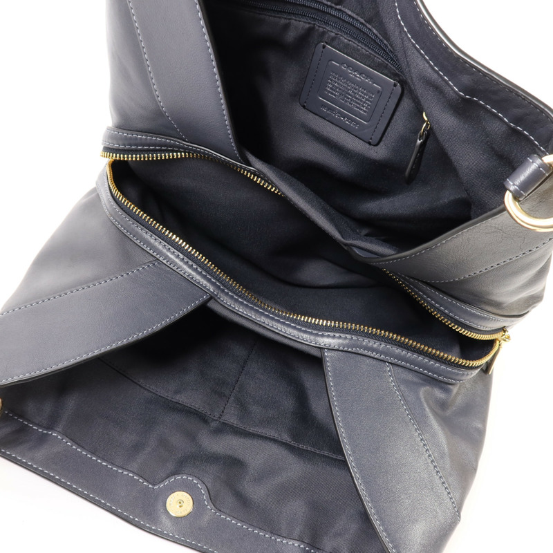 COACH 帆布/皮革Legacy Lexy Tote Shoulder Bag金扣肩背袋-4