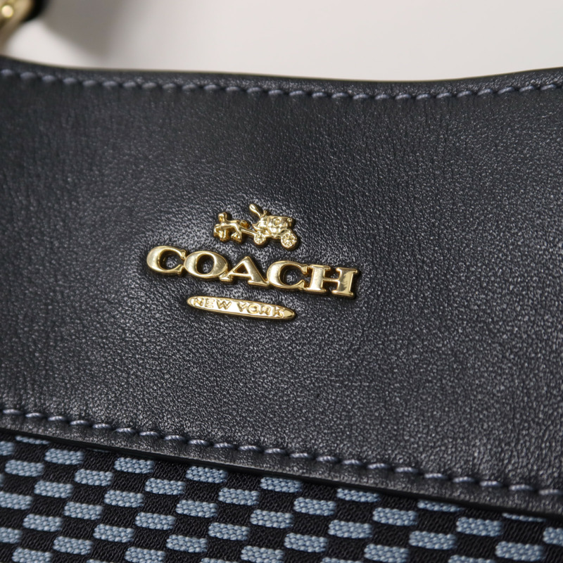COACH 帆布/皮革Legacy Lexy Tote Shoulder Bag金扣肩背袋-7