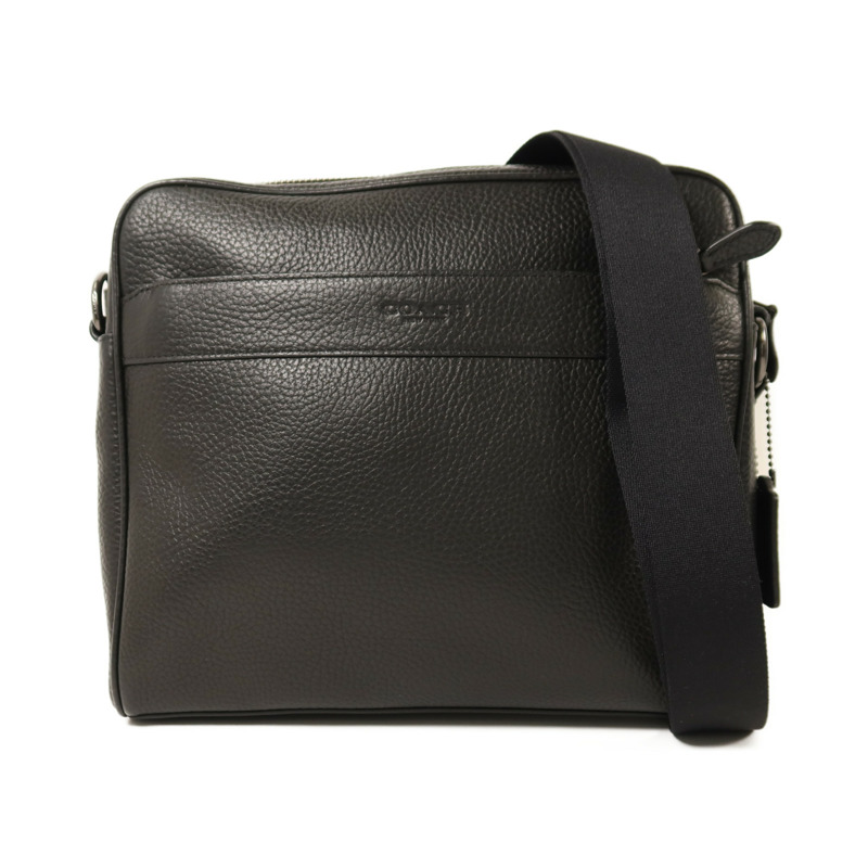 COACH 牛皮皮革Charles Camera Bag銀扣肩背袋-0