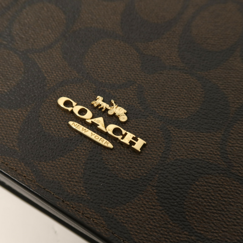 COACH 塗層帆布North South Mini Tote Bag金扣手挽肩背兩用袋-7
