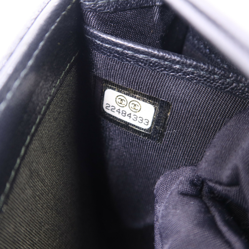 CHANEL 牛皮皮革Long Wallet銀扣長錢包-7