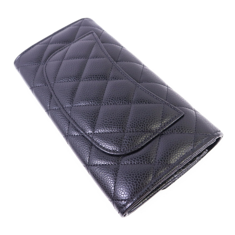 CHANEL 牛皮皮革Long Wallet金扣長錢包-3