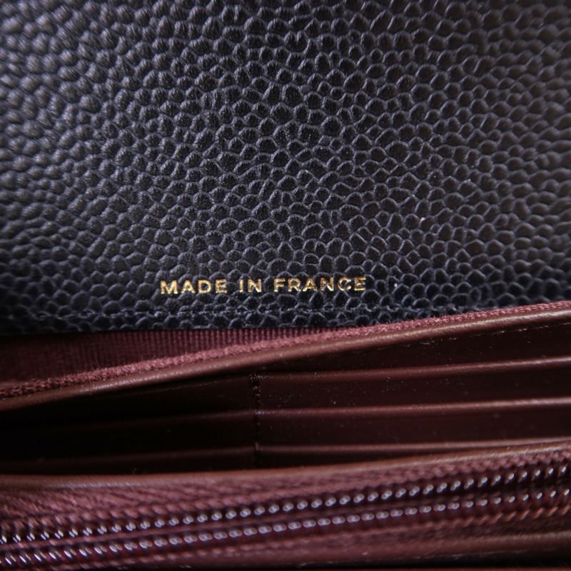 CHANEL 牛皮皮革Long Wallet金扣長錢包-6