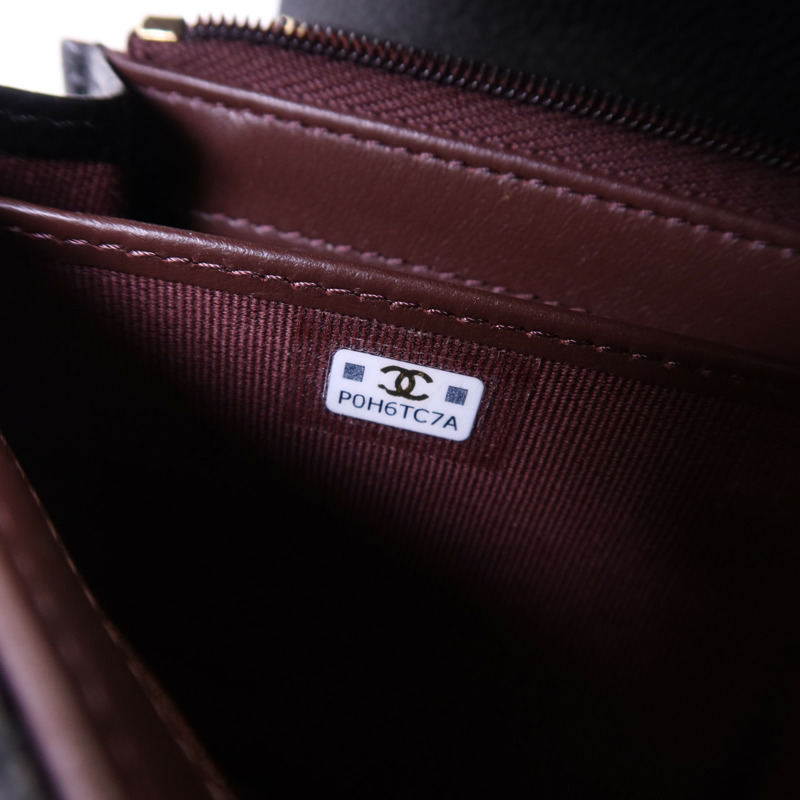 CHANEL 牛皮皮革Long Wallet金扣長錢包-7