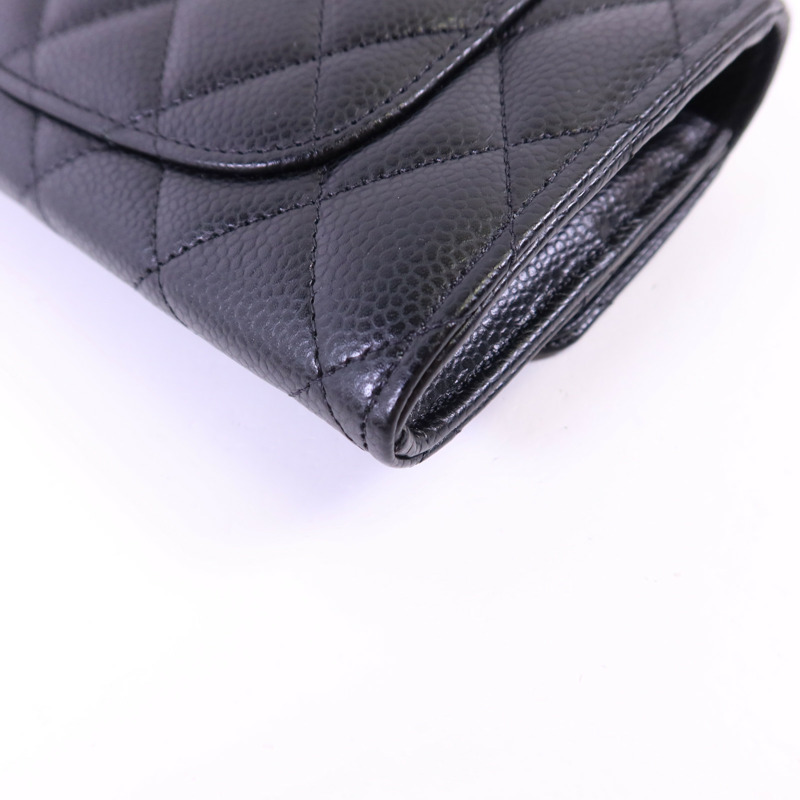 CHANEL 牛皮皮革Long Wallet金扣長錢包-11