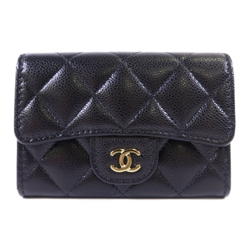 CHANEL 牛皮皮革Card Case金扣卡片套-0