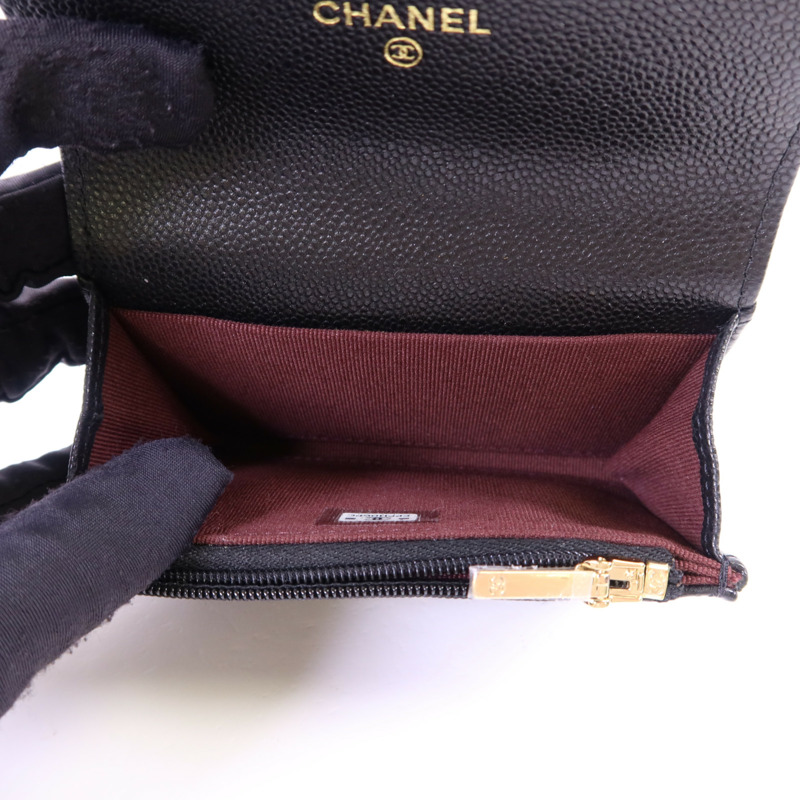 CHANEL 牛皮皮革Card Case金扣卡片套-4