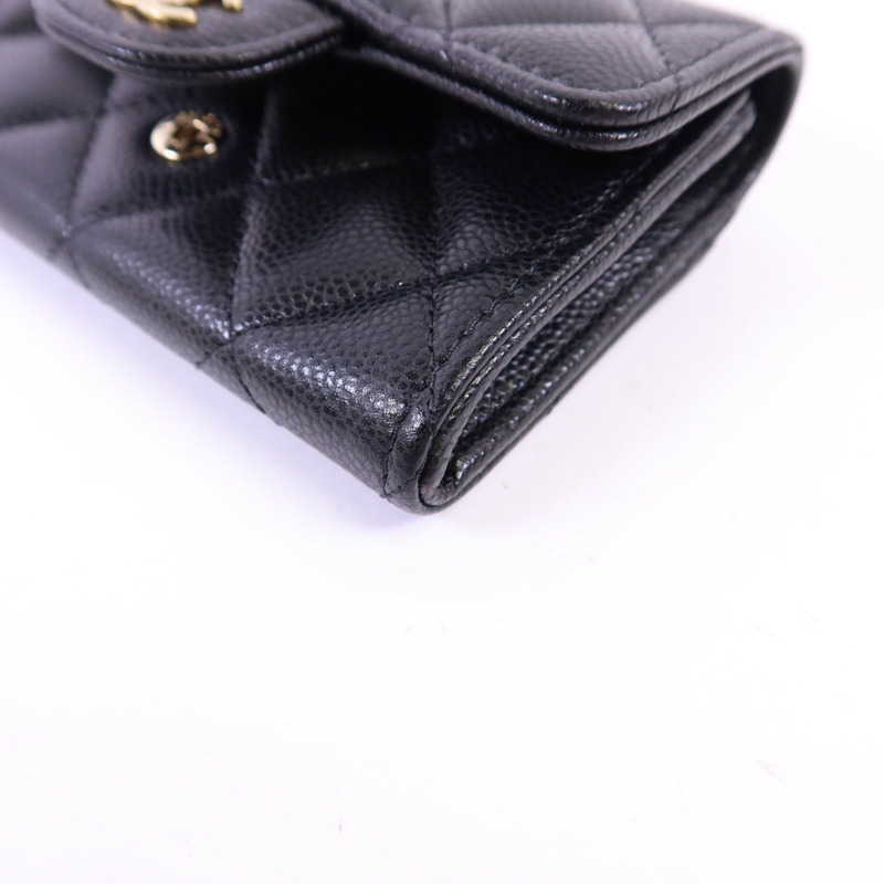 CHANEL 牛皮皮革Card Case金扣卡片套-9