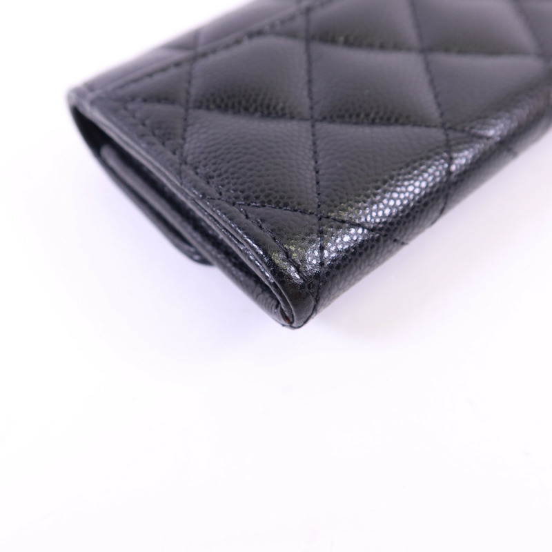 CHANEL 牛皮皮革Card Case金扣卡片套-12