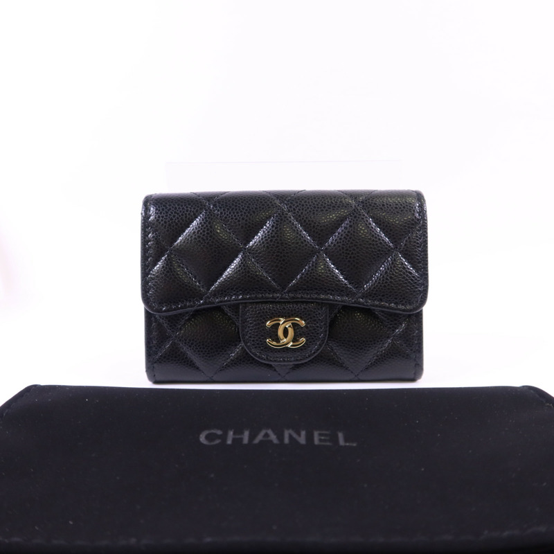 CHANEL 牛皮皮革Card Case金扣卡片套-13