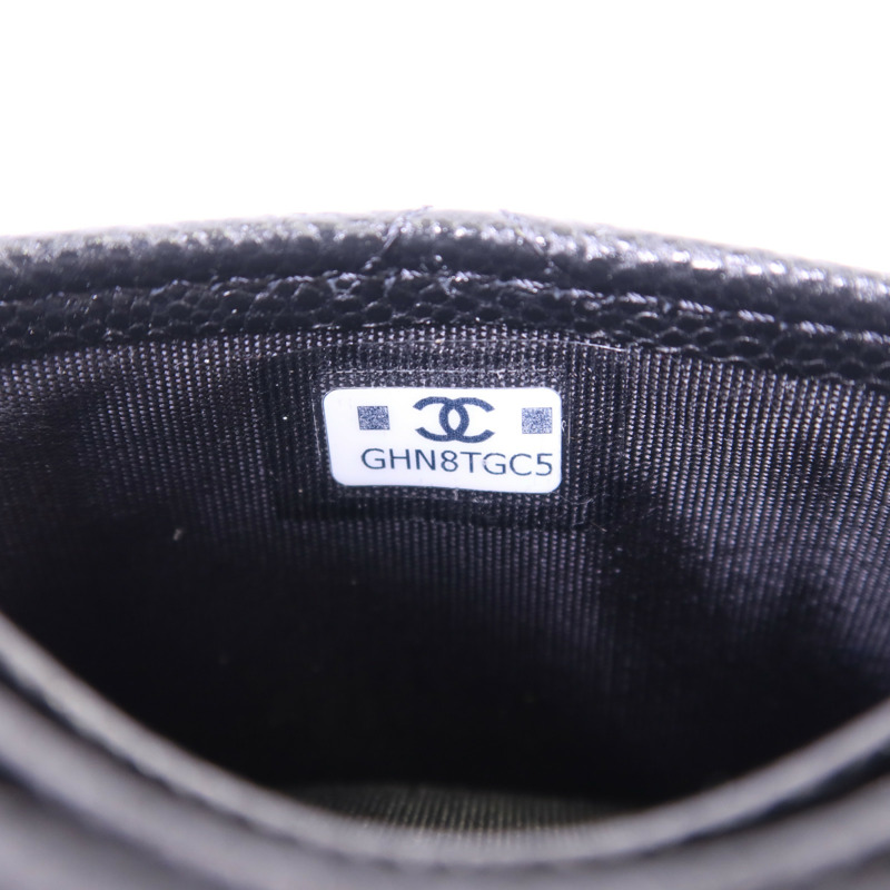 CHANEL 牛皮皮革Card Case金扣卡片套-6