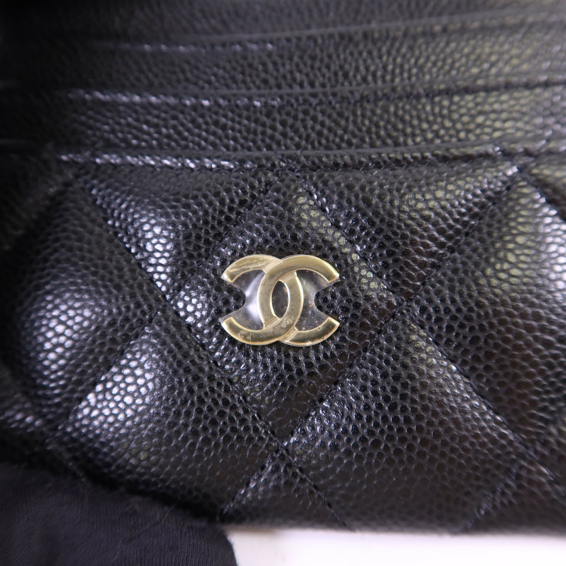 CHANEL 牛皮皮革Card Case金扣卡片套-7