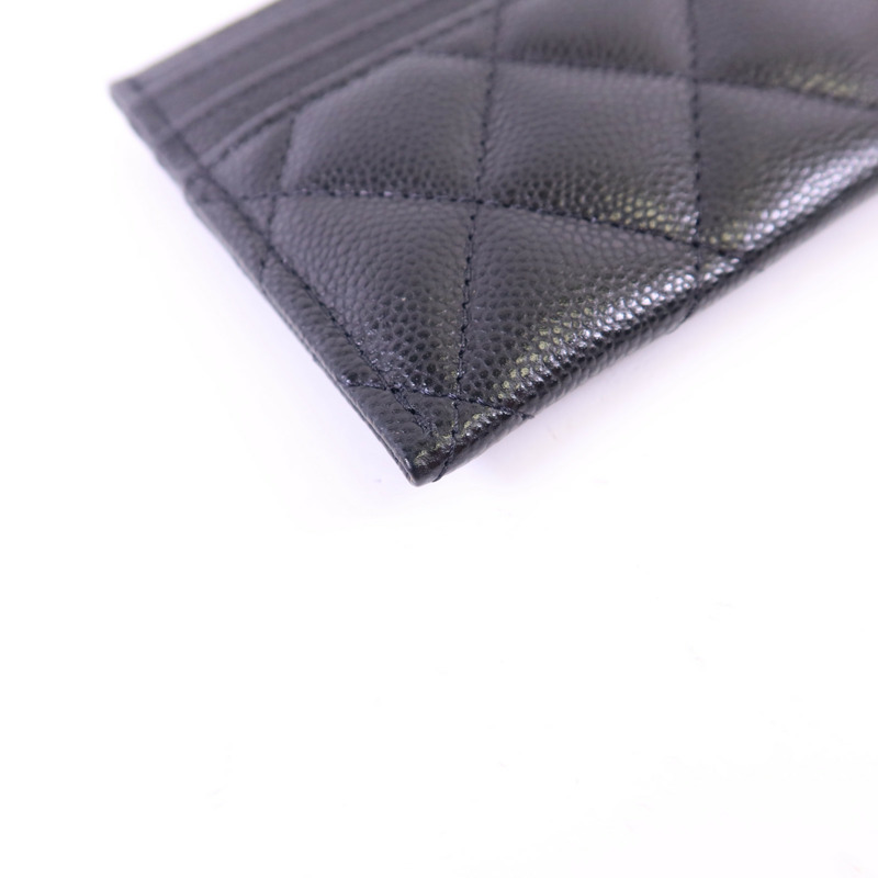 CHANEL 牛皮皮革Card Case金扣卡片套-11