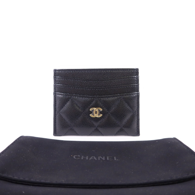 CHANEL 牛皮皮革Card Case金扣卡片套-13