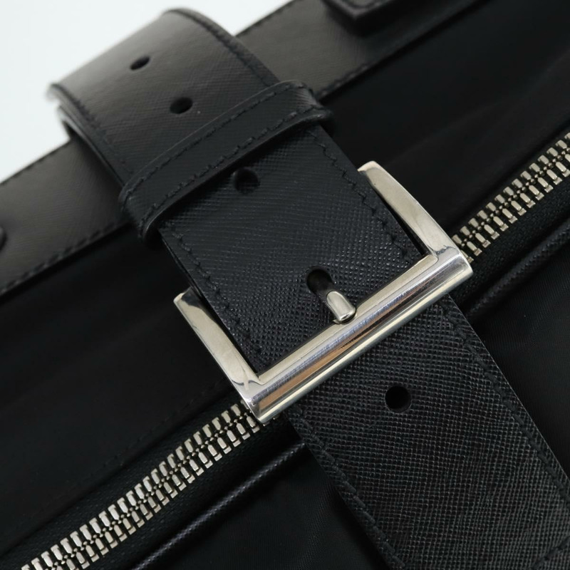 【日本直送】PRADA 尼龍黑色銀色手提箱 Auth 162425-9