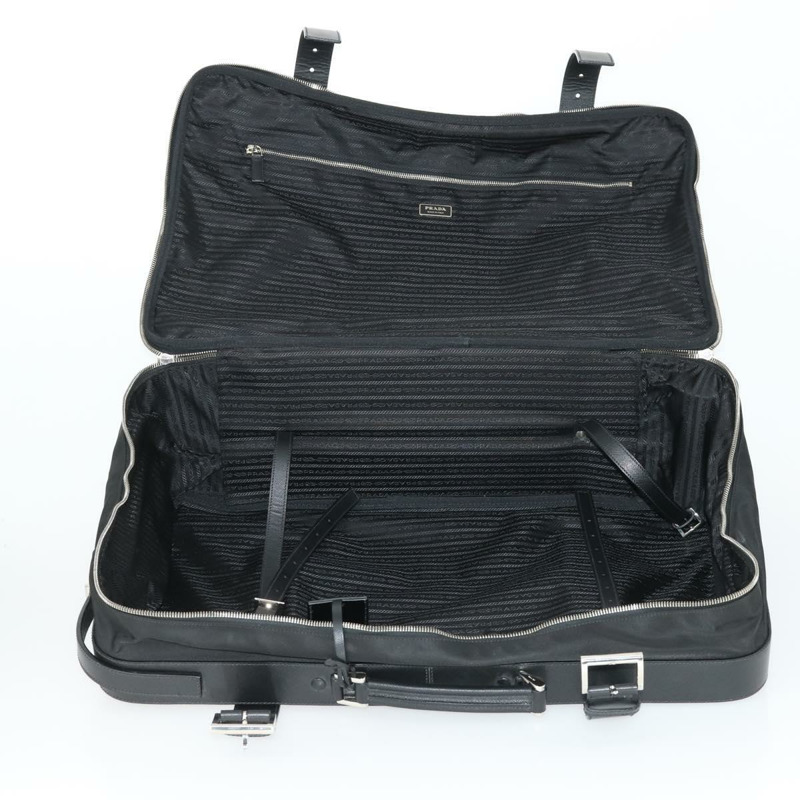 【日本直送】PRADA 尼龍黑色銀色手提箱 Auth 162425-10