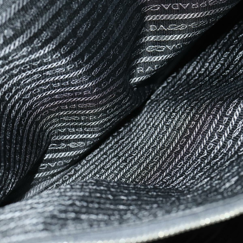 【日本直送】PRADA 尼龍黑色銀色手提箱 Auth 162425-21