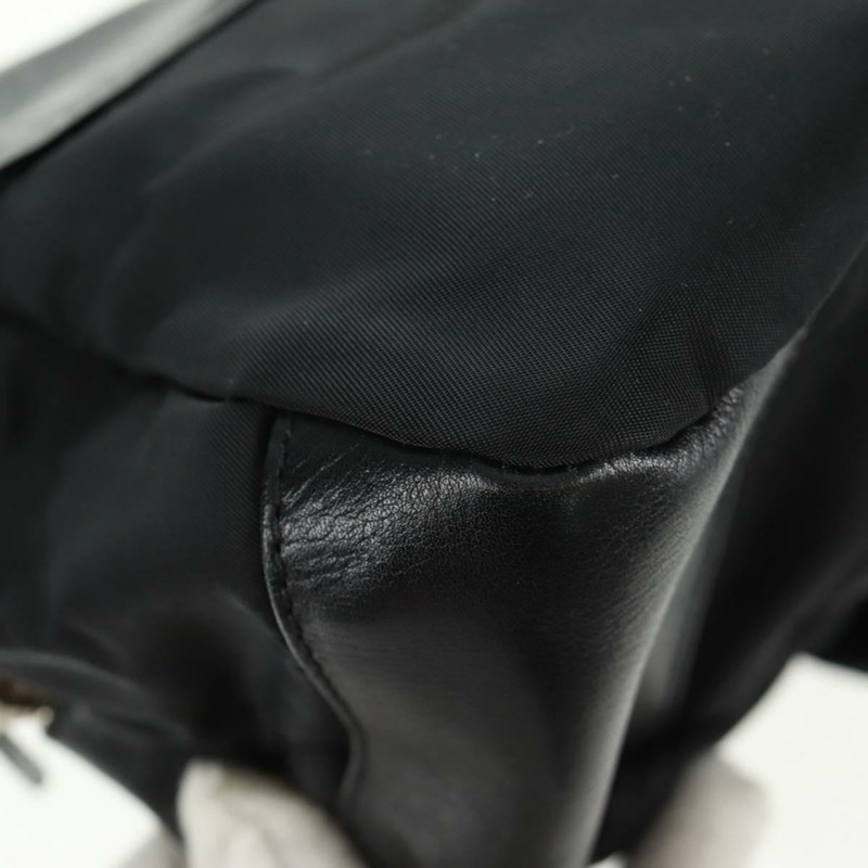 【日本直送】PRADA 單肩包 尼龍皮革 黑色 銀色 正品 am10628V-16