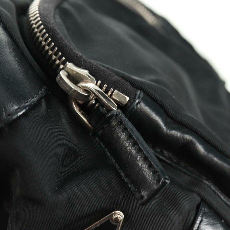 【日本直送】PRADA 單肩包 尼龍皮革 黑色 銀色 正品 am10628V-21