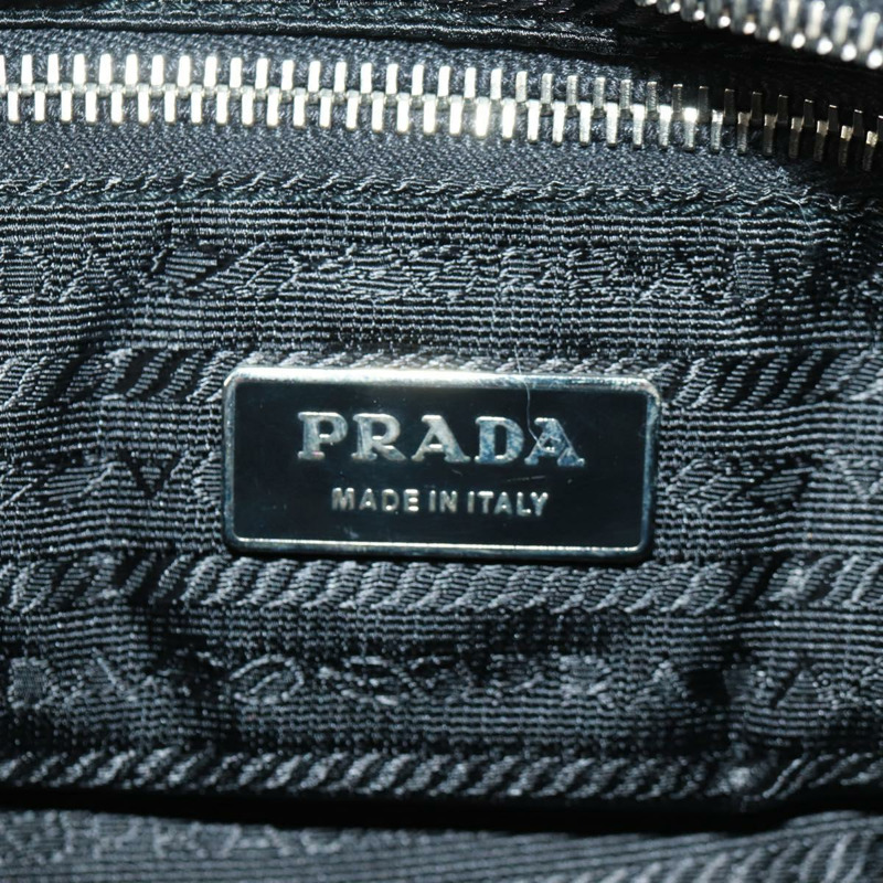 【日本直送】PRADA 單肩包 尼龍皮革 黑色 銀色 正品 am10628V-24