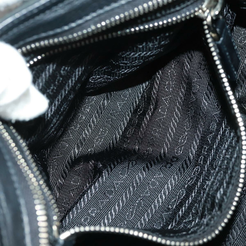 【日本直送】PRADA 單肩包 尼龍皮革 黑色 銀色 正品 am10628V-28