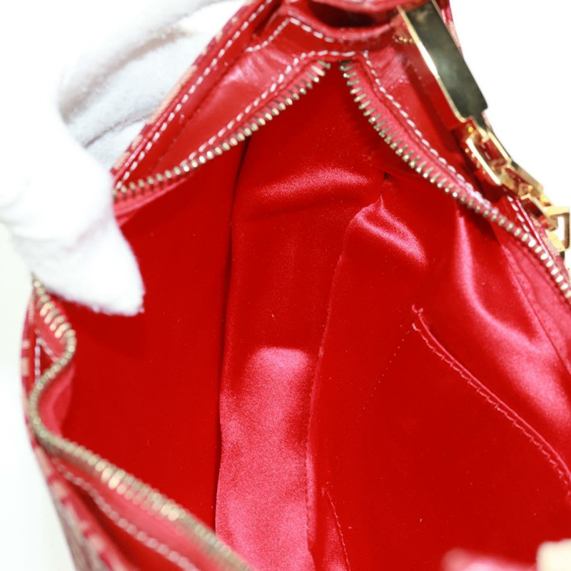 【日本直送】FENDI Zucchino帆布鏈單肩包 紅色金色 正品 168217V-19