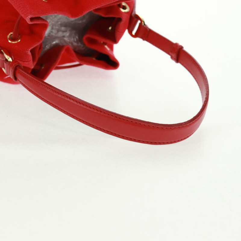 【日本直送】PRADA 草編帆布米紅色單肩包 正品 167958V-6