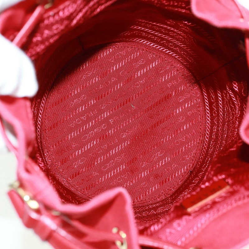 【日本直送】PRADA 草編帆布米紅色單肩包 正品 167958V-9