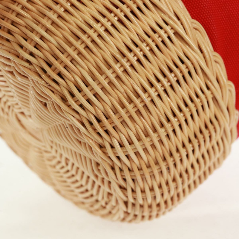 【日本直送】PRADA 草編帆布米紅色單肩包 正品 167958V-15