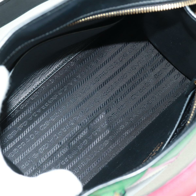 【日本直送】PRADA 手提包 皮革 2way 黑色 金色 Auth 166406V-9