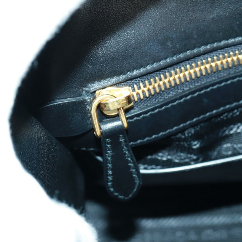 【日本直送】PRADA 手提包 皮革 2way 黑色 金色 Auth 166406V-27