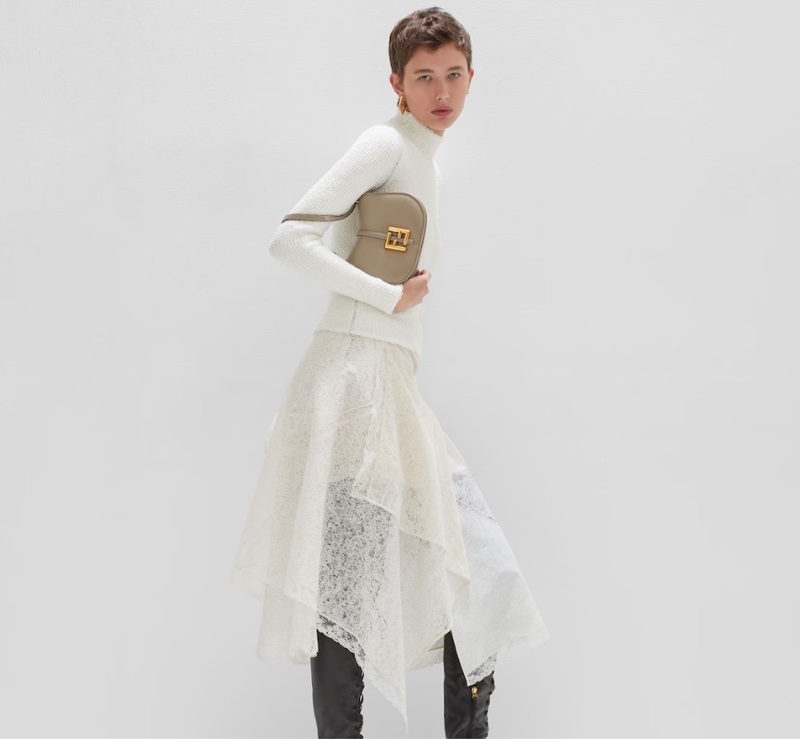 Fendi 女士 小號磁性扣斜挎包均碼碼MINI、21cm*6.5cm*15cm-5